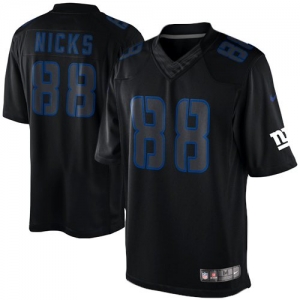 Nike Hakeem Nicks New York Giants Youth Impact Jersey - Black