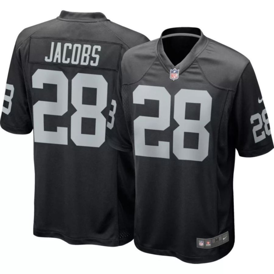 Nike Men's Las Vegas Raiders Josh Jacobs #28 Black Game Jersey