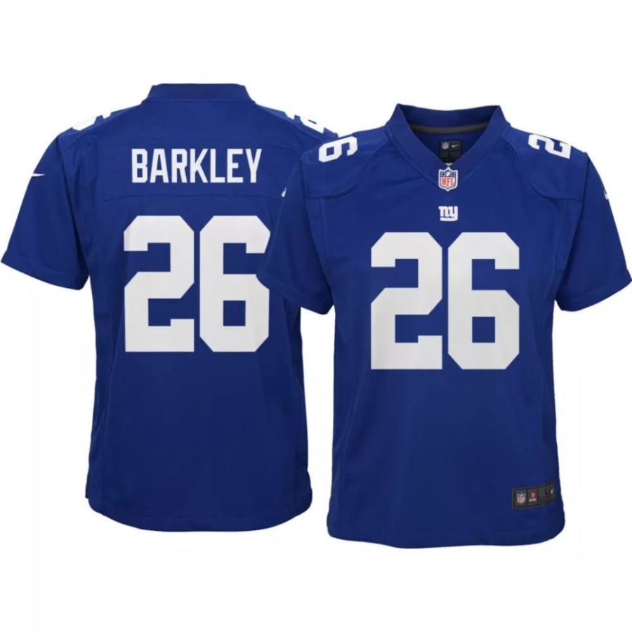 Nike Youth New York Giants Saquon Barkley #26 Royal Game Jersey