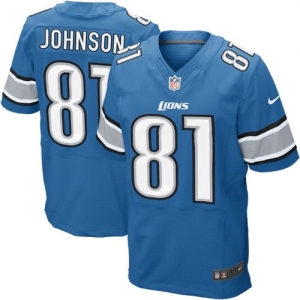 Nike Calvin Johnson Detroit Lions Elite Jersey - Light Blue