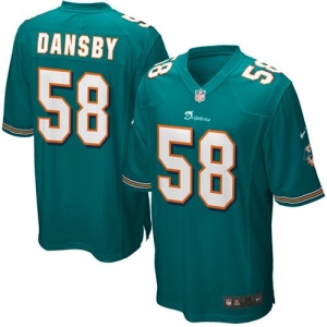 Nike Karlos Dansby Miami Dolphins Game Jersey - Aqua