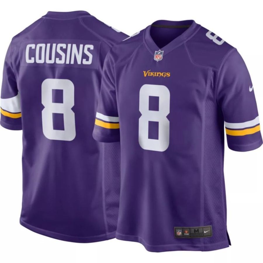 Nike Men's Minnesota Vikings Kirk Cousins #8 Purple Game Jersey