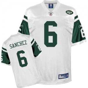 Reebok NFL Equipment New York Jets #6 Mark Sanchez White Replica