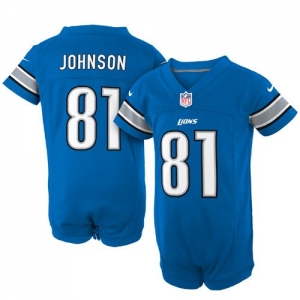 Nike Calvin Johnson Detroit Lions Newborn Game Romper Jersey - L