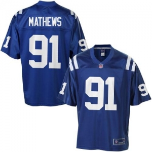 Pro Line Men's Indianapolis Colts Ricardo Mathews Team Color Jer