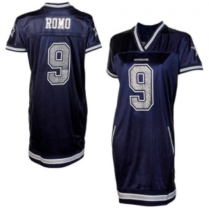 Tony Romo Dallas Cowboys Ladies Naomi Jersey Dress - Navy Blue