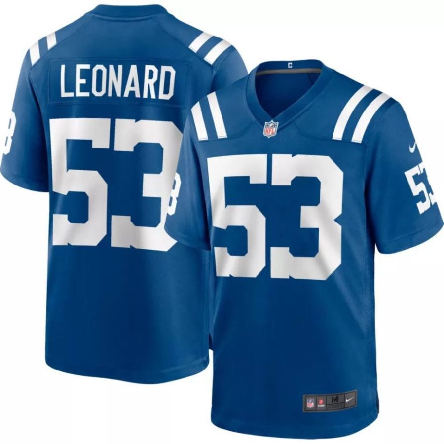 Nike Men's Indianapolis Colts Darius Leonard #53 Blue Game Jerse