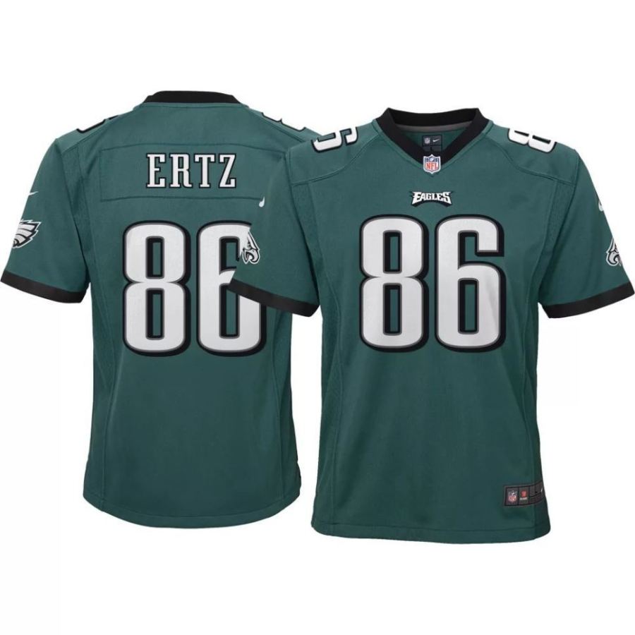 Nike Youth Philadelphia Eagles Zach Ertz #86 Green Game Jersey