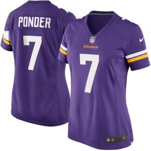 Nike Christian Ponder Minnesota Vikings Women's New 2013 Game Je