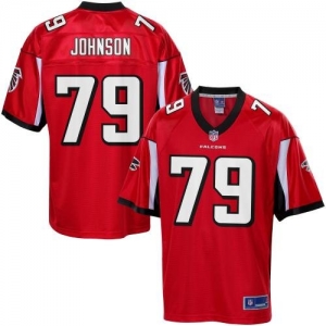 Pro Line Men's Atlanta Falcons Mike Johnson Team Color Jersey