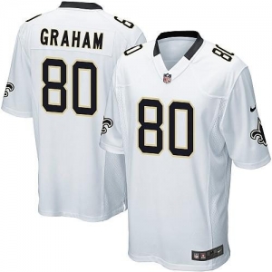 Nike New Orleans Saints Jimmy Graham Game White Jersey