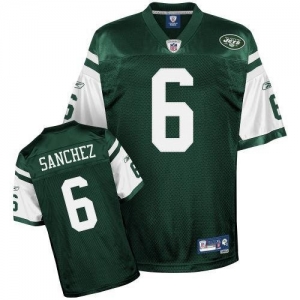 Reebok NFL Equipment New York Jets #6 Mark Sanchez Green Premier