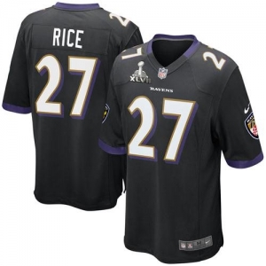 Nike Ray Rice Baltimore Ravens Super Bowl XLVII Game Jersey - Bl