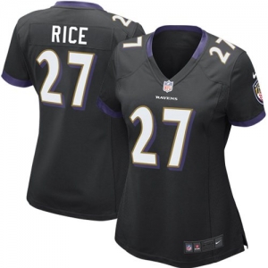 Nike Ray Rice Baltimore Ravens Women's Game Jersey - Black