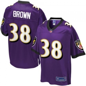 Pro Line Men's Baltimore Ravens Omar Brown Team Color Jersey