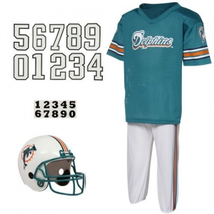 Miami Dolphins Youth Aqua Deluxe Team Uniform Set