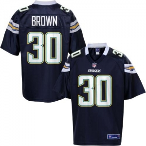 Pro Line Men's San Diego Chargers Ronnie Brown Team Color Jersey