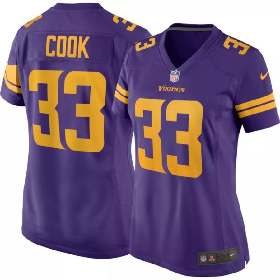 Nike Women's Minnesota Vikings Dalvin Cook #33 Purple Game Jerse