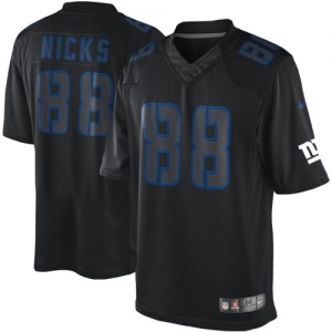 Nike Hakeem Nicks New York Giants Impact Twill Jersey - Black