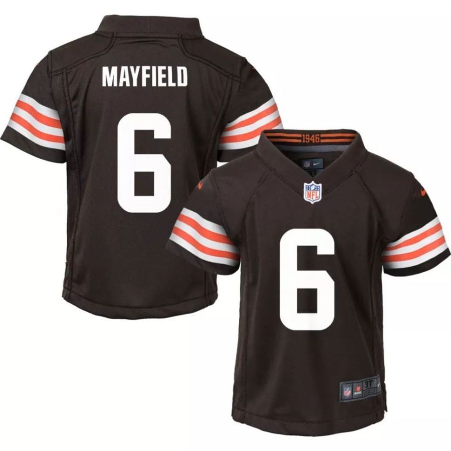 Nike Boys' Cleveland Browns Baker Mayfield #6 Brown Game Jersey