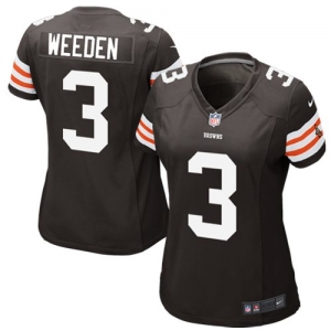 Nike Brandon Weeden Cleveland Browns NFL Draft Women's Game Jers