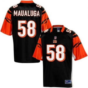 Pro Line Men's Cincinnati Bengals Rey Maualauga Team Color Jerse