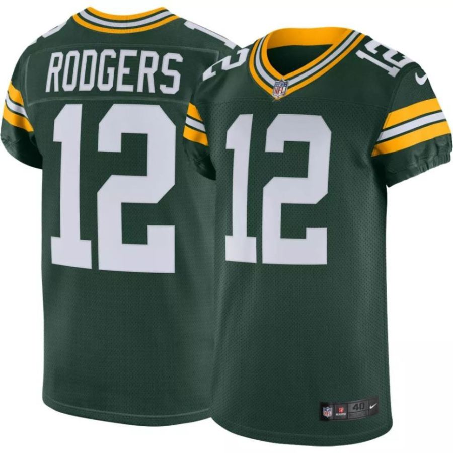 Nike Men's Green Bay Packers Aaron Rodgers #12 Green Elite Jerse