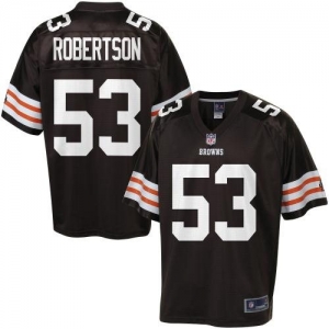 Pro Line Men's Cleveland Browns Craig Robertson Team Color Jerse