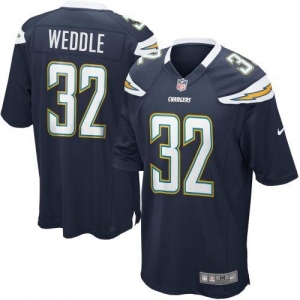 Men's Nike San Diego Chargers Eric Weddle Game Jersey