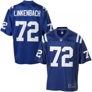 Pro Line Men's Indianapolis Colts Jeff Linkenbach Team Color Jer