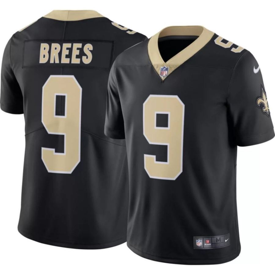 Nike Men's New Orleans Saints Drew Brees #9 Black Limited Jersey