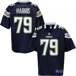 Pro Line Men's San Diego Chargers Mike Harris Team Color Jersey