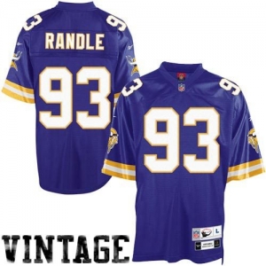 Reebok NFL Equipment Minnesota Vikings #93 John Randle Purple Ta