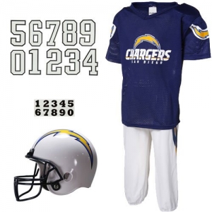 San Diego Chargers Youth Navy Blue Deluxe Team Uniform Set