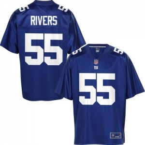 Pro Line Men's New York Giants Keith Rivers Team Color Jersey