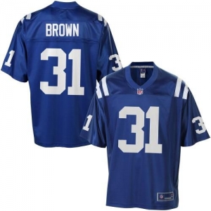 Pro Line Men's Indianapolis Colts Donald Brown Team Color Jersey