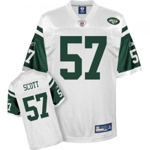 Reebok New York Jets Bart Scott Replica White Jersey