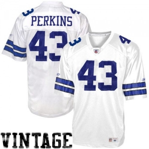 Reebok Don Perkins Dallas Cowboys Replica Legends Jersey - White