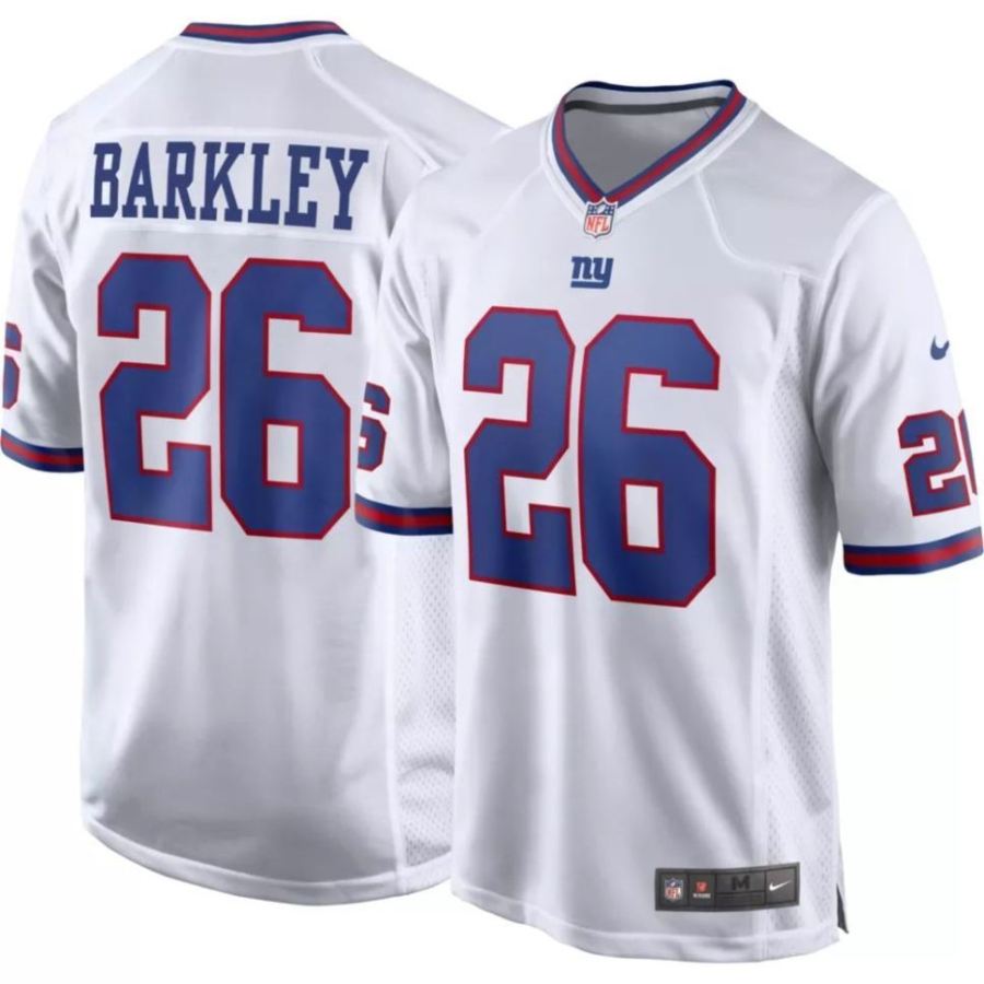 Nike Men's New York Giants Saquon Barkley #26 White Game Jersey