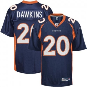 Reebok Brian Dawkins Denver Broncos Replica Jersey - Navy Blue