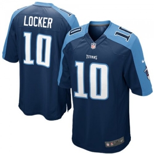 Nike Jake Locker Tennessee Titans Game Jersey - Navy Blue