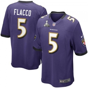 Nike Joe Flacco Baltimore Ravens Super Bowl XLVII Game Jersey -