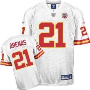 Reebok Kansas City Chiefs Javier Arenas Replica White Jersey