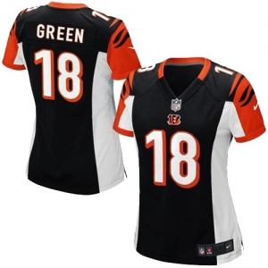 Nike A.J. Green Cincinnati Bengals Youth Girls Game Jersey - Bla