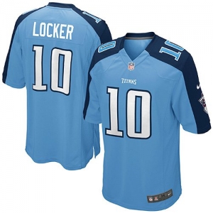 Nike Jake Locker Tennessee Titans Game Jersey - Light Blue