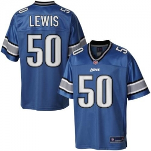 Pro Line Men's Detroit Lions Travis Lewis Team Color Jersey