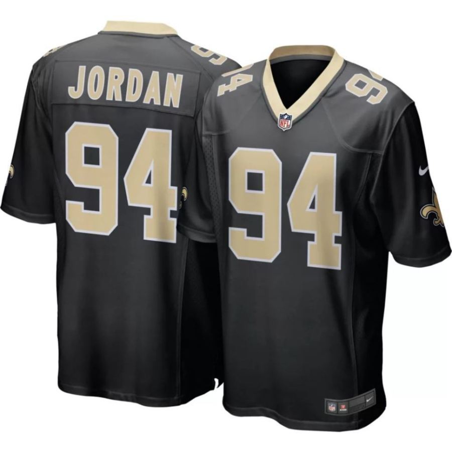 Nike Men's New Orleans Saints Cameron Jordan #94 Black Game Jers