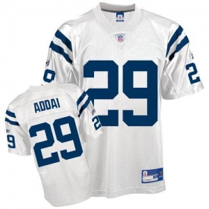 Reebok Indianapolis Colts #29 Joseph Addai White Replica Footbal