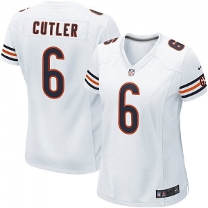 Nike Women's Chicago Bears Jay Cutler Game White Jersey