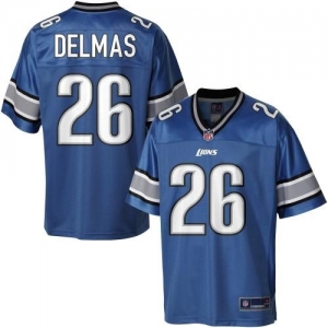 Pro Line Men's Detroit Lions Louis Delmas Team Color Jersey